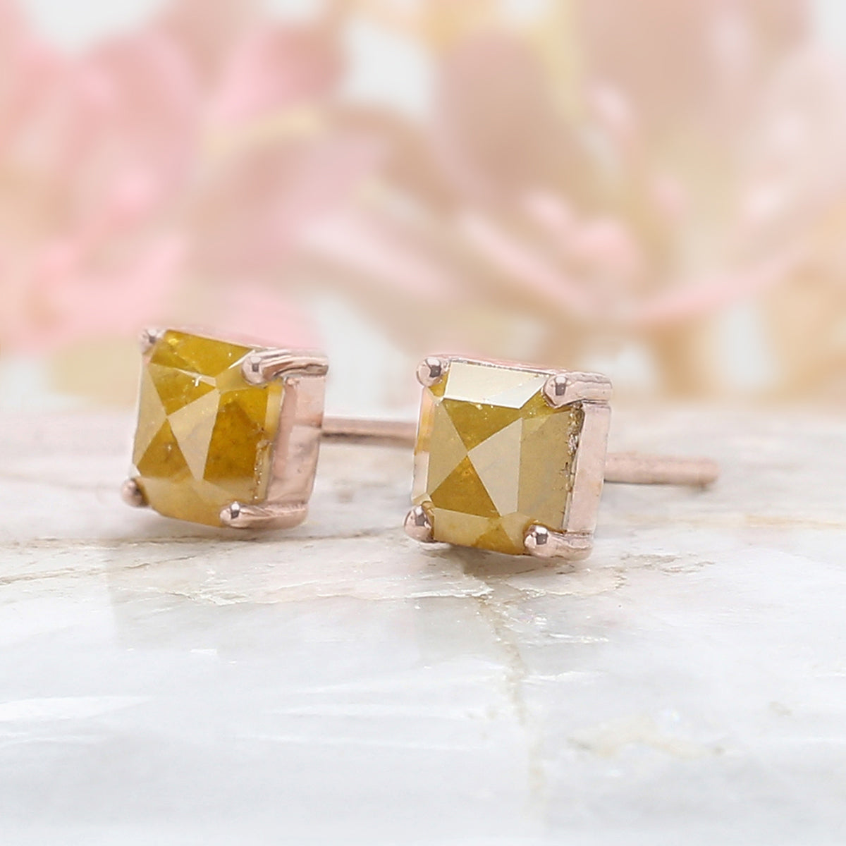 Radiant Yellow Color Diamond Earring Engagement Wedding Gift Earring 14K Solid Rose White Yellow Gold Earring 1.10 CT KDK1275