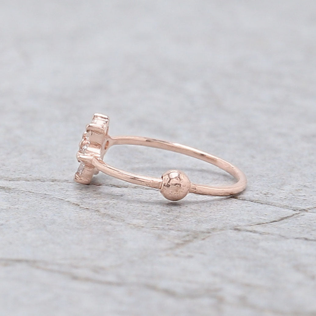 Natural Round White Diamond Nose Rings Engagement Wedding Gift Nose Ring 14K Solid Rose White Yellow Gold Nose Ring 0.04 CT KD1033