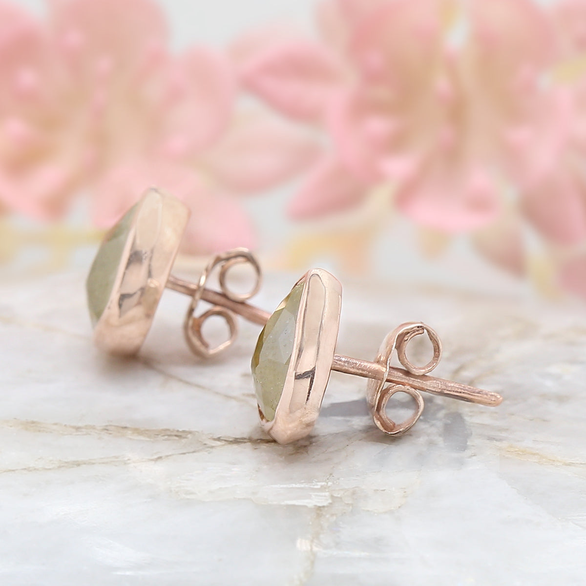Pear Green Yellow Color Diamond Earring Engagement Wedding Gift Earring 14K Solid Rose White Yellow Gold Earring 2.26 CT KDN7025