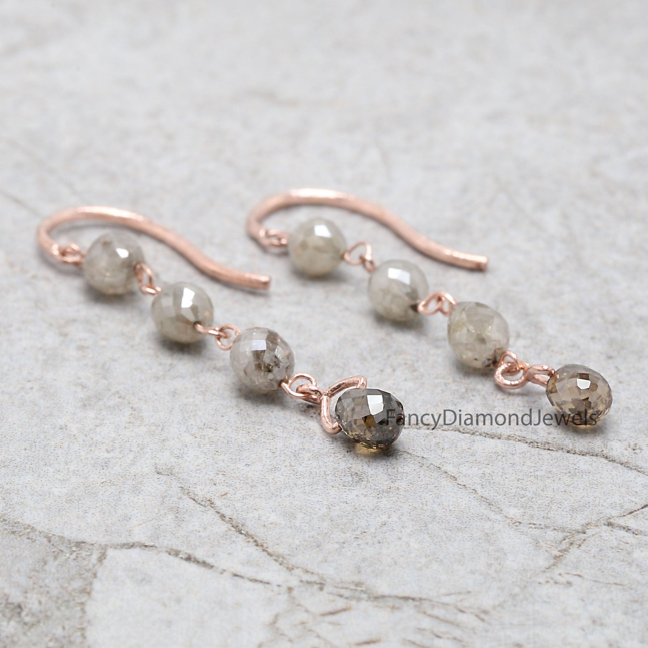 Bead Drop Earrings | Diamond Dangles Earring | Diamond Drop Earrings | Western Boho Beaded Earrings | Brown Drop Earrings | KDN869-KDN1786