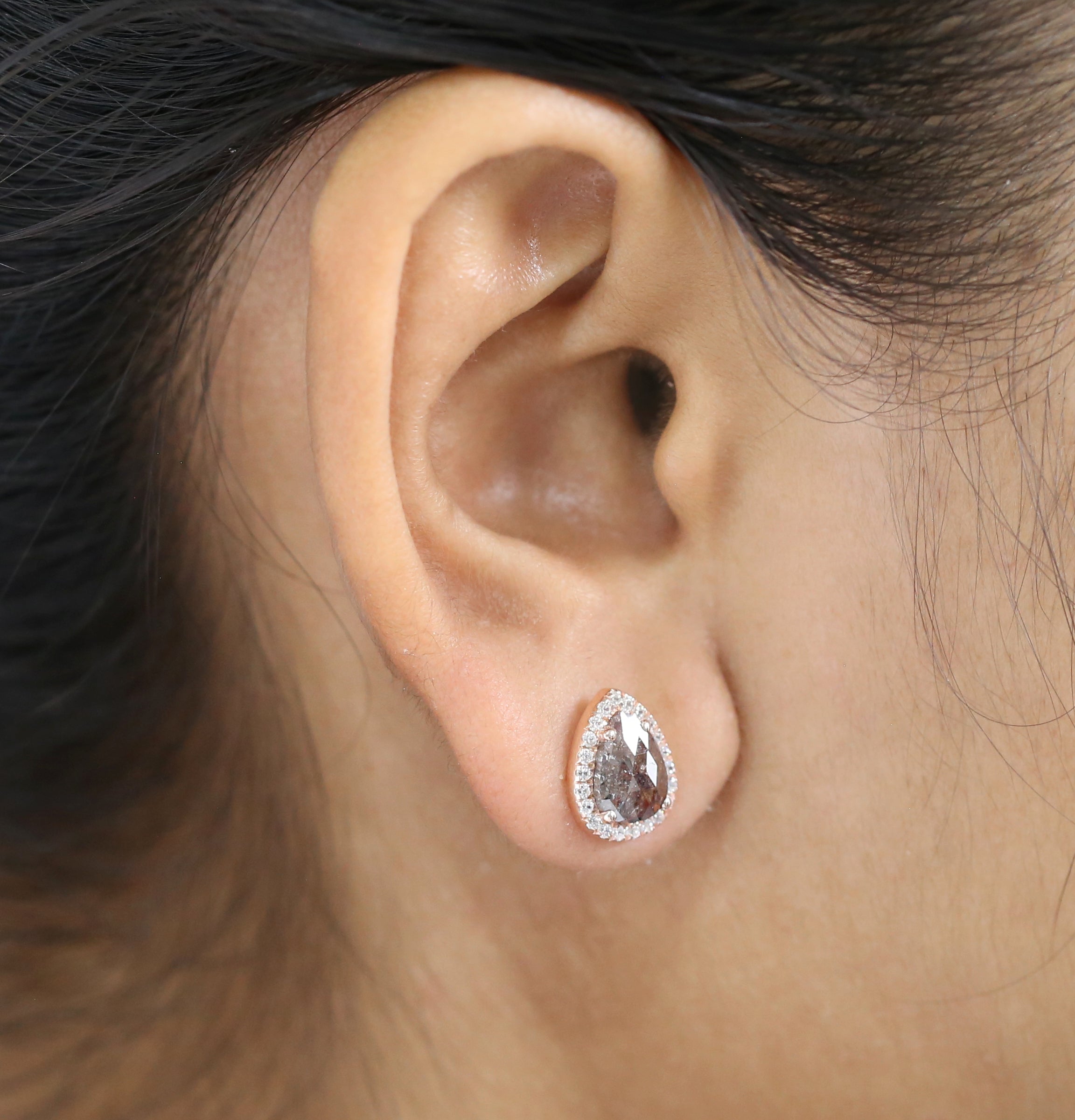 Pear Brown Color Diamond Earring Engagement Wedding Gift Earring 14K Solid Rose White Yellow Gold Earring 2.06 CT KDL6875