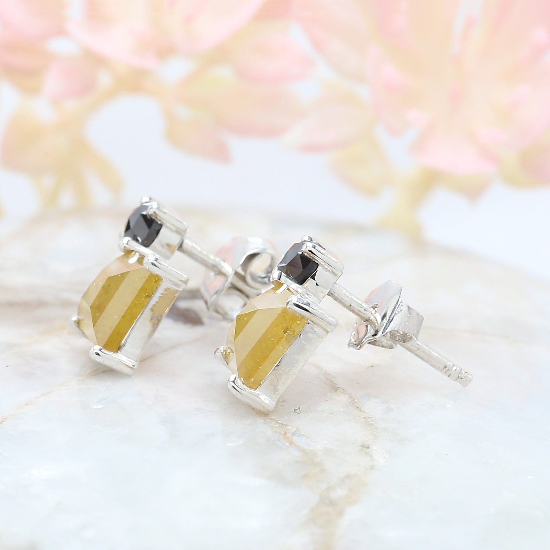 Yellow Kite Diamond Earring 14K Solid Rose White Yellow Gold Engagement Wedding Gift Earring 1.56 CT KDL8102
