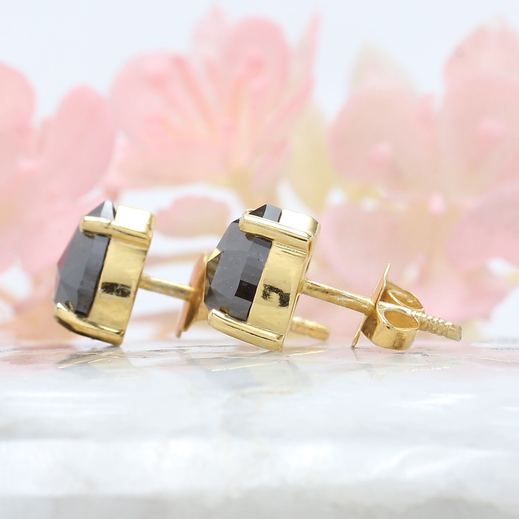 Black Pear Diamond Earring 14K Solid Rose White Yellow Gold Engagement Wedding Gift Earring 2.04 CT KDL7903-KDL6775