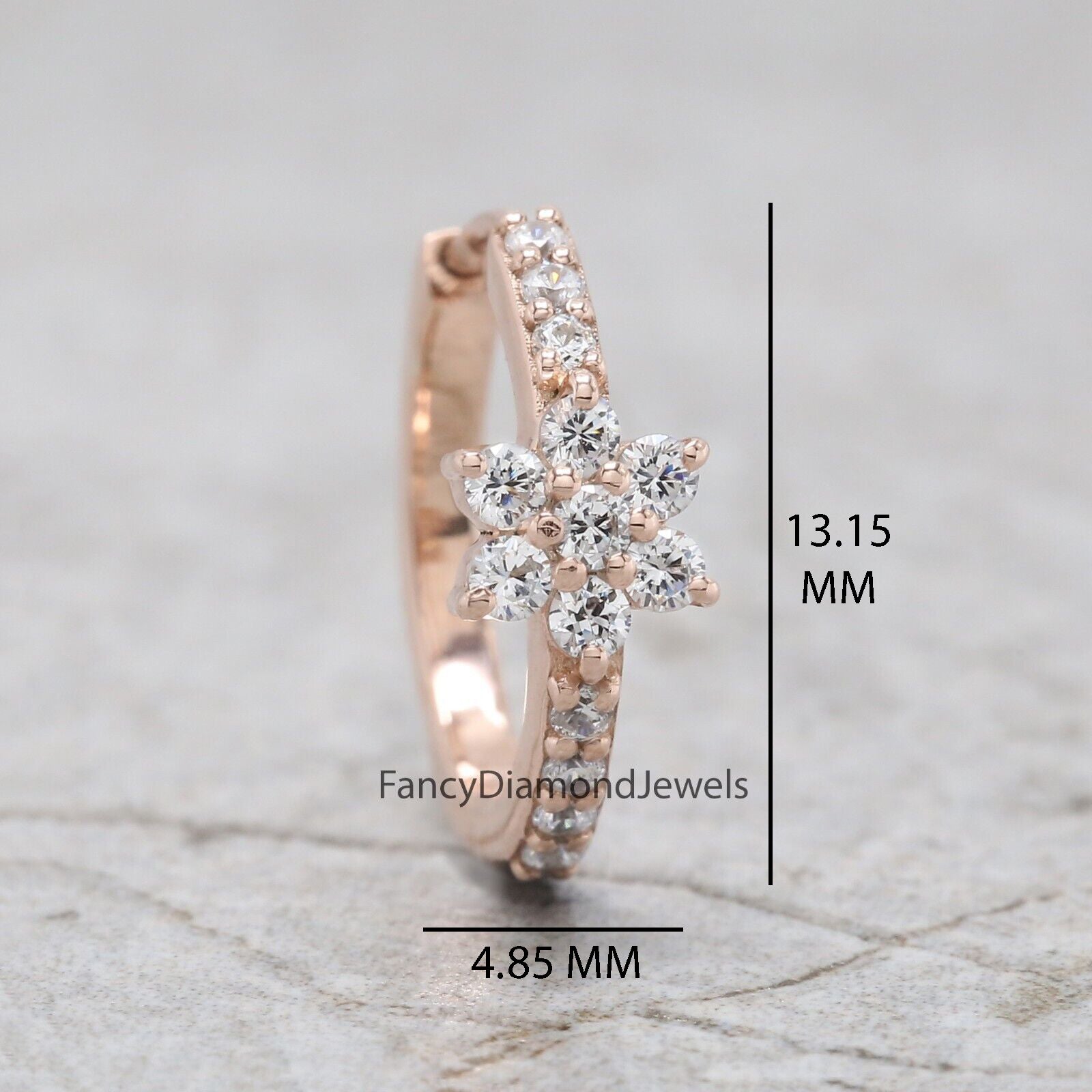 Diamond Nose Rings | 0.02ct 1.5mm Diamond Nose Ring In 14K White Gold |  SuperJeweler