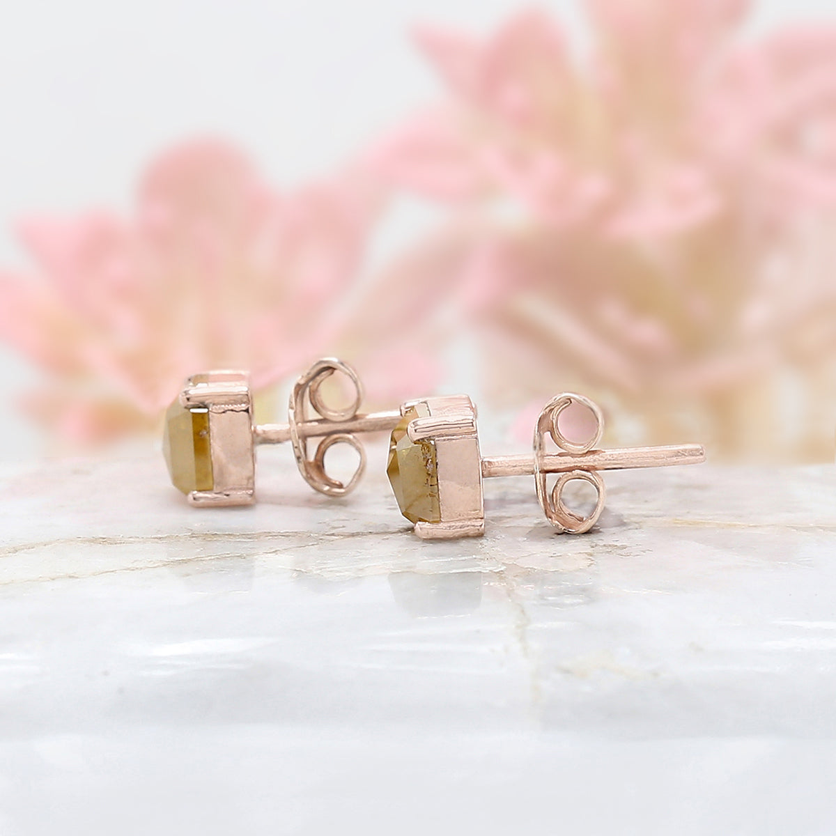 Radiant Yellow Color Diamond Earring Engagement Wedding Gift Earring 14K Solid Rose White Yellow Gold Earring 1.10 CT KDK1275