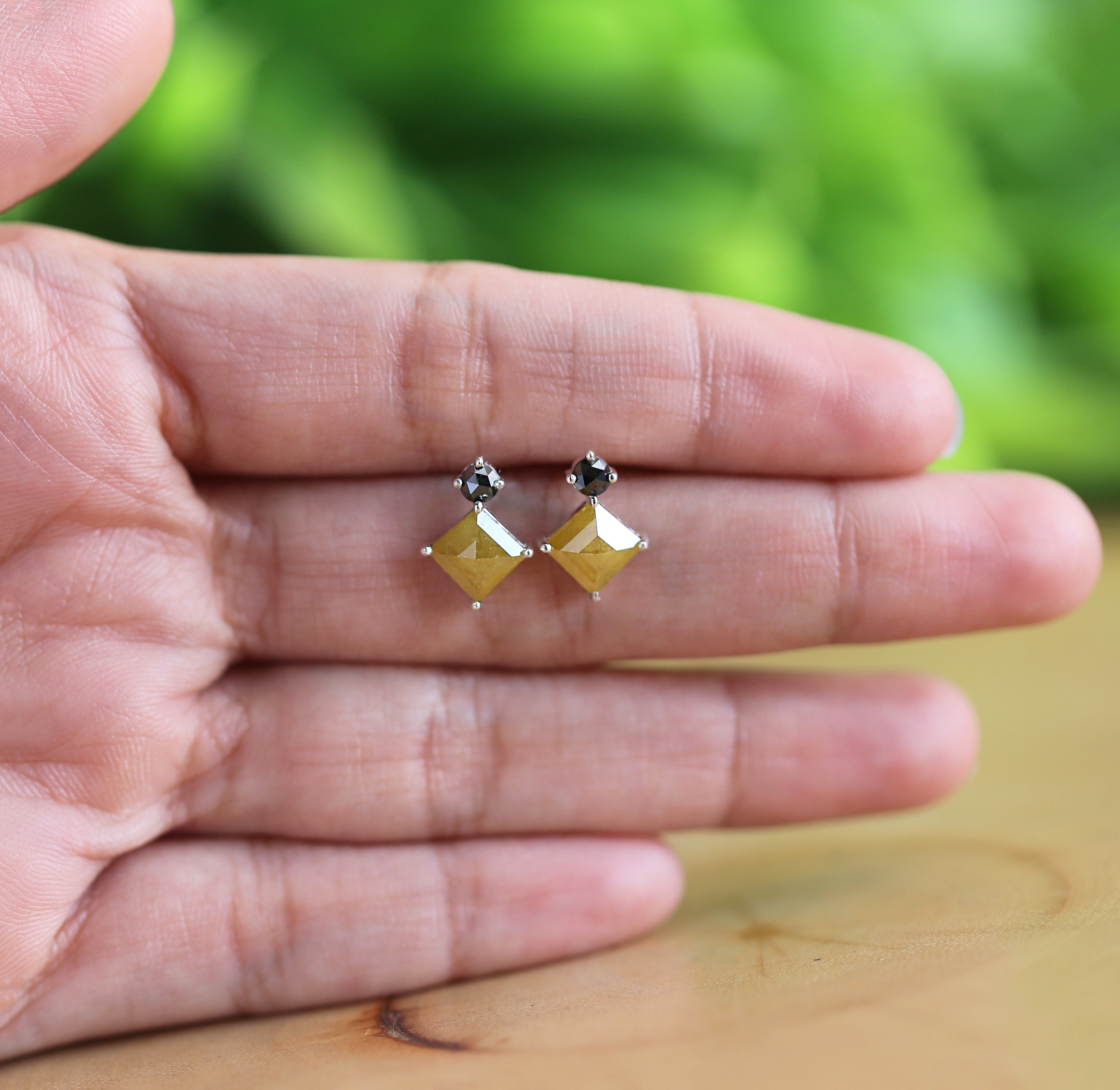 Yellow Kite Diamond Earring 14K Solid Rose White Yellow Gold Engagement Wedding Gift Earring 1.56 CT KDL8102