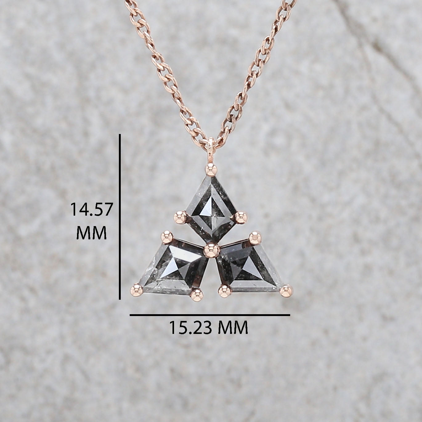 Kite Salt And Pepper Diamond Pendant, Kite Unique Diamond Pendant, Kite Dangling Diamond Pendant, No Chain Including Only Pendant KDN1933