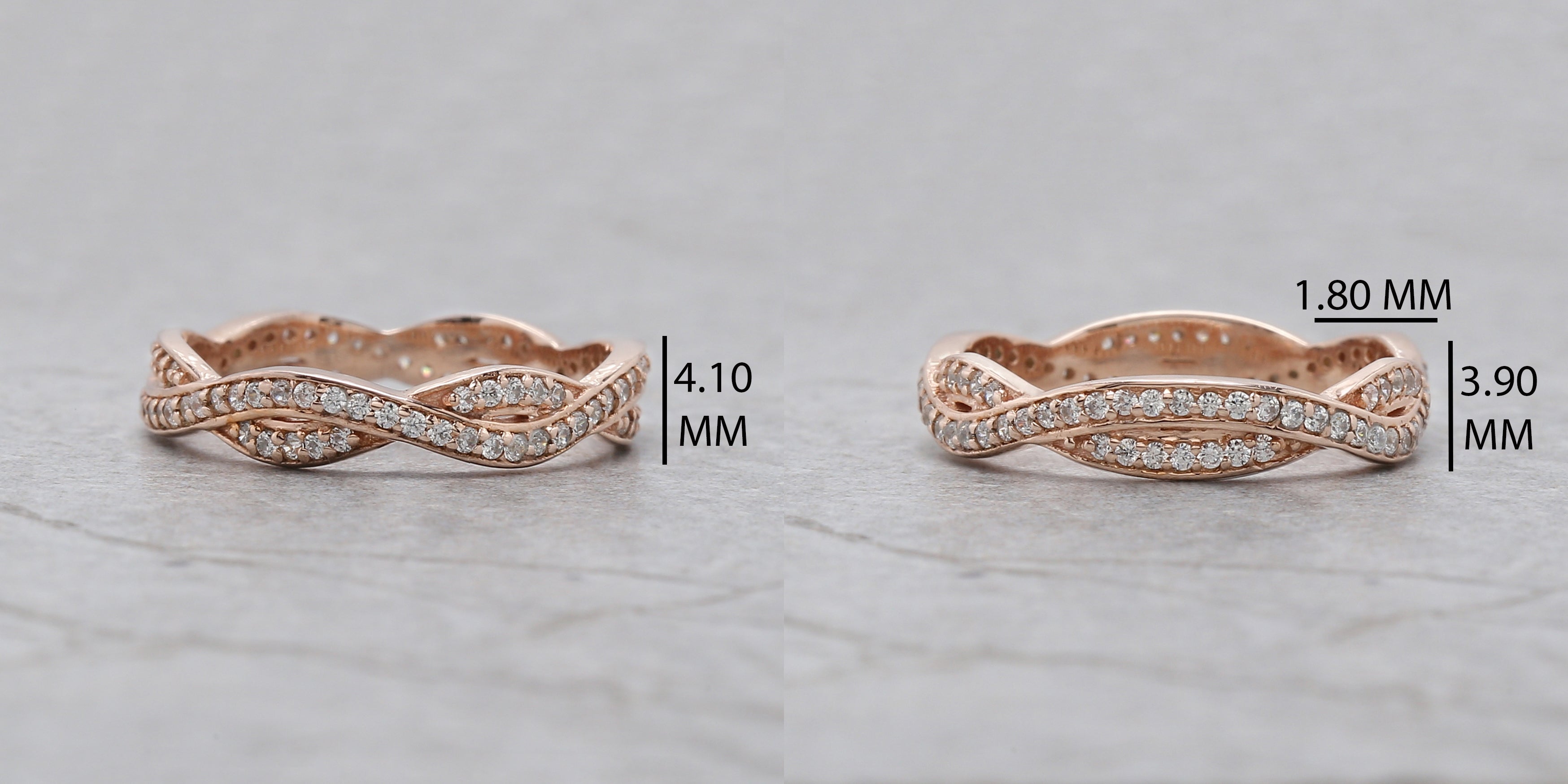 Round White Diamond Band Engagement Wedding Gift Band 14K Solid Rose White Yellow Gold Band 0.46 Ct KD912