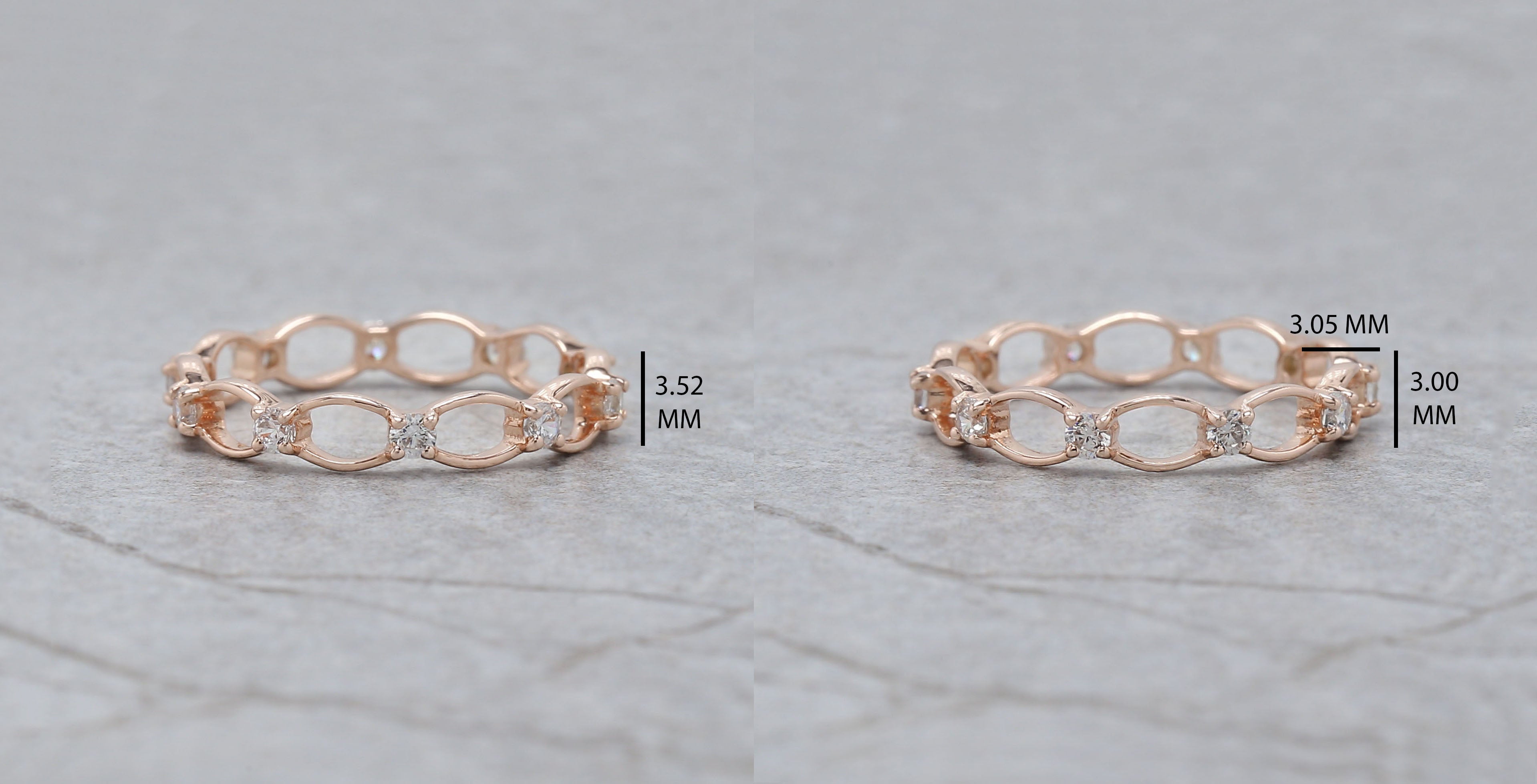 Round White Diamond Band Engagement Wedding Gift Band 14K Solid Rose White Yellow Gold Band 0.32 Ct KD895