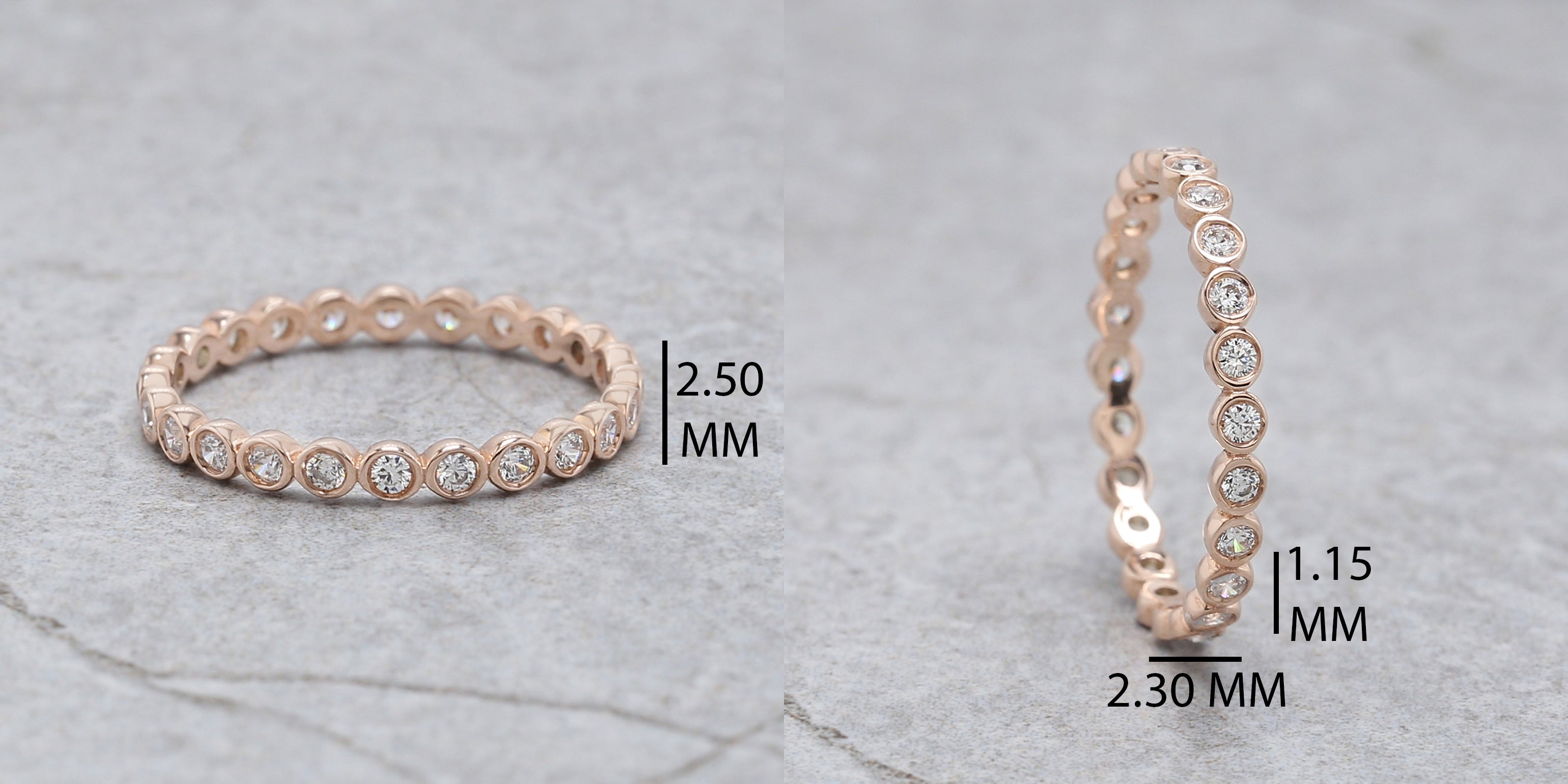 Round White Diamond Band Engagement Wedding Gift Band 14K Solid Rose White Yellow Gold Band 0.36 Ct KD889