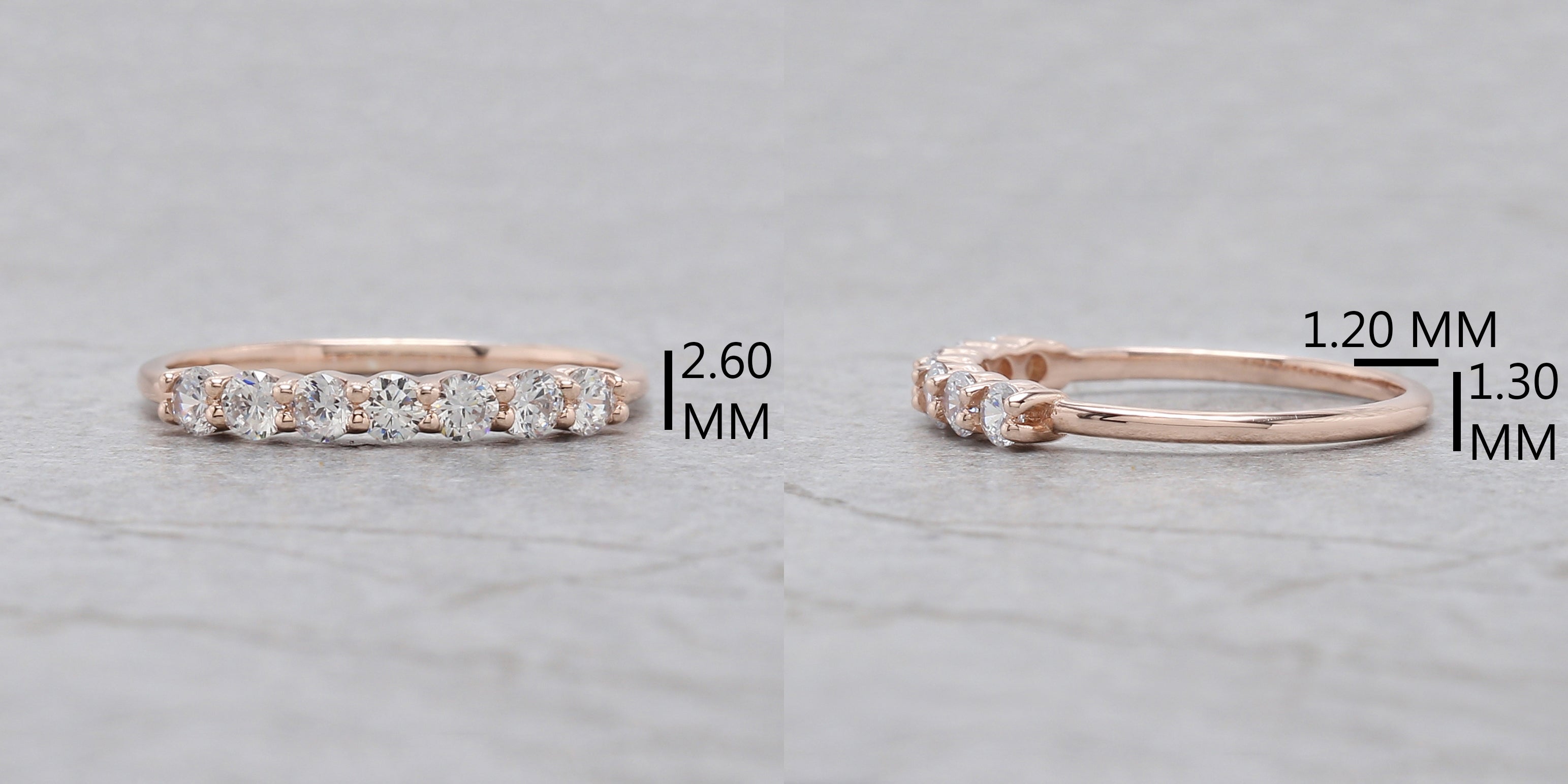 Round White Diamond Band Engagement Wedding Gift Band 14K Solid Rose White Yellow Gold Band 0.44 Ct KD897