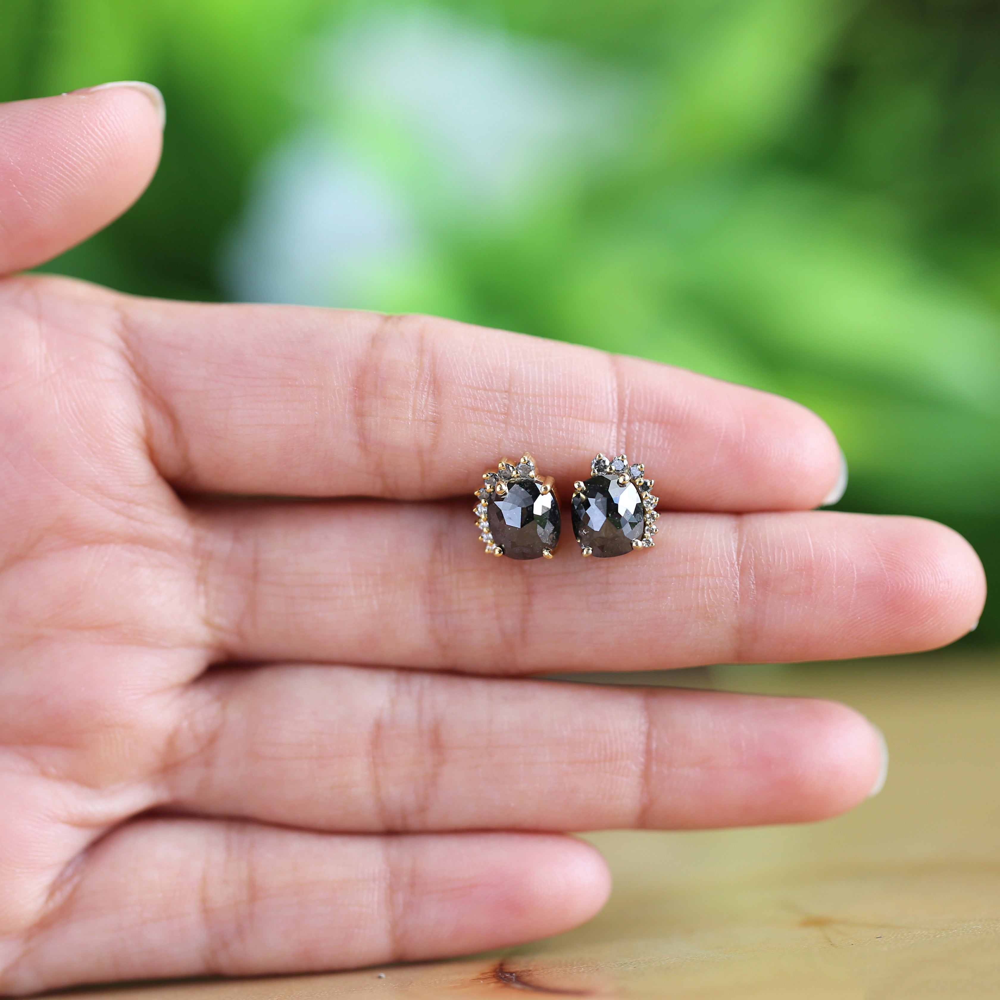 Black Cushion Diamond Earring 14K Solid Rose White Yellow Gold Engagement Wedding Gift Earring 2.70 CT KD947