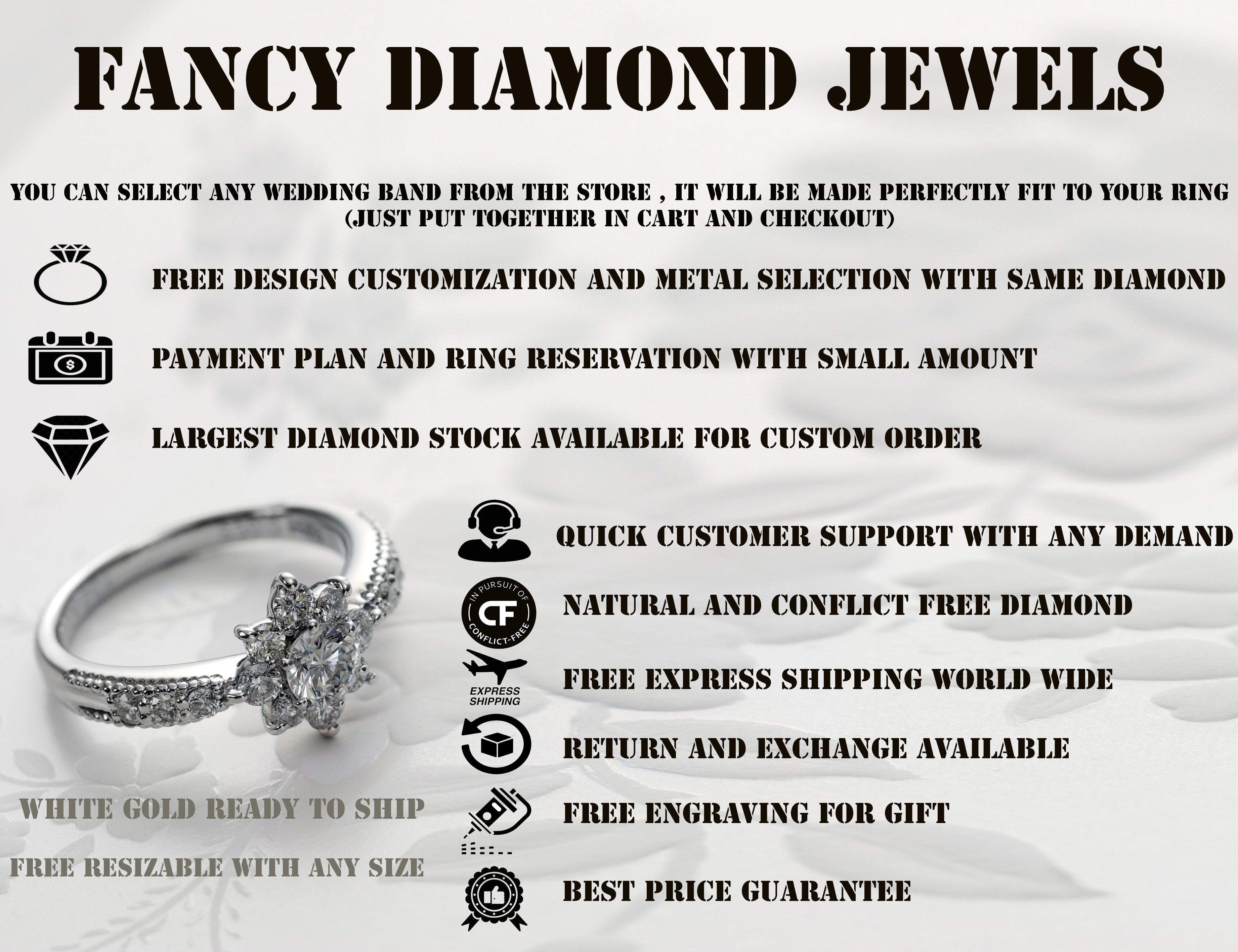 Shield Brown Color Diamond Ring 0.61 Ct 7.50 MM Shield Cut Diamond Ring 14K Solid White Gold Silver Engagement Ring Gift For Her QL1755