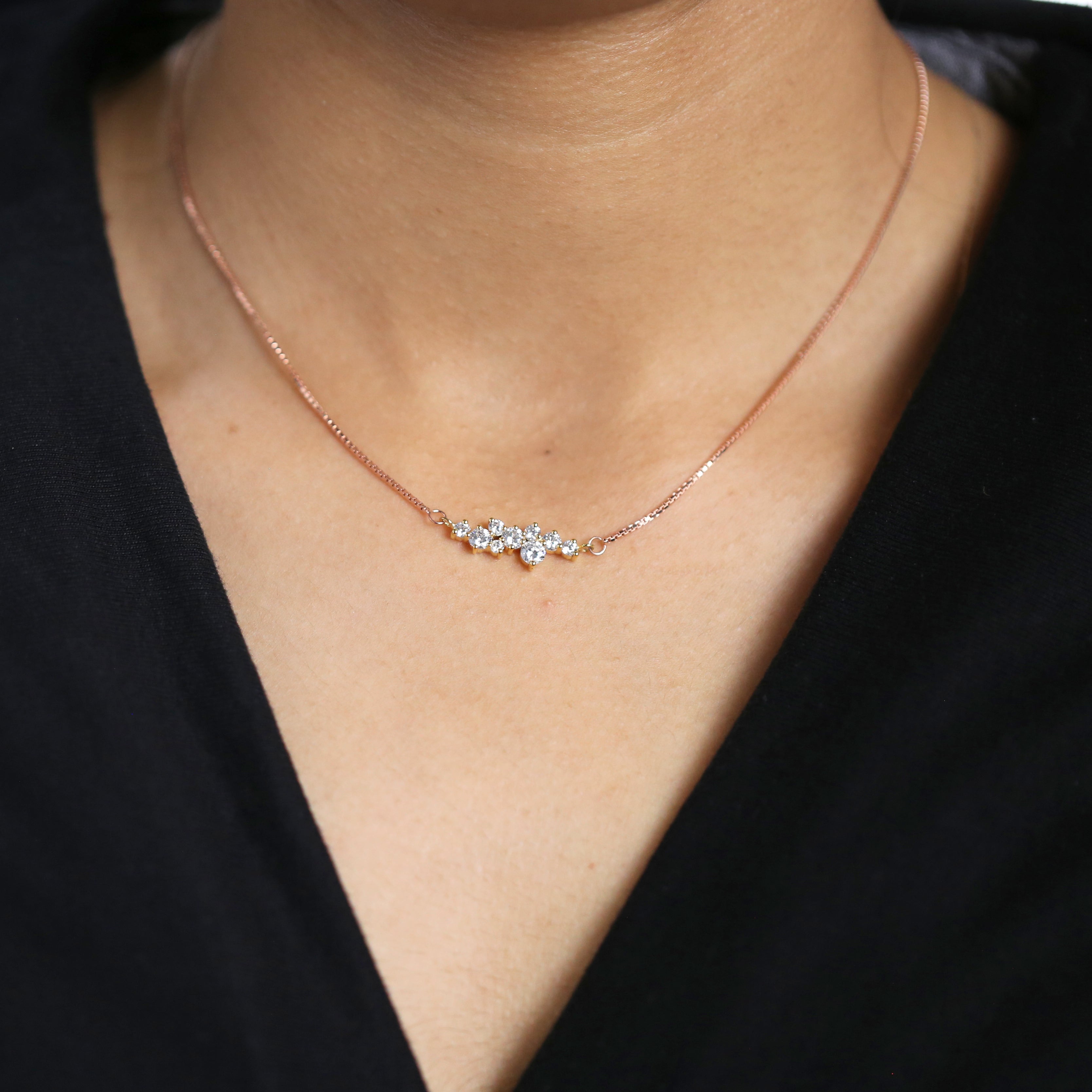Round Brilliant Cut White Diamond Pendant, Round Unique Diamond Pendant, Dangling Diamond Pendant, No Chain Including Only Pendant KD943