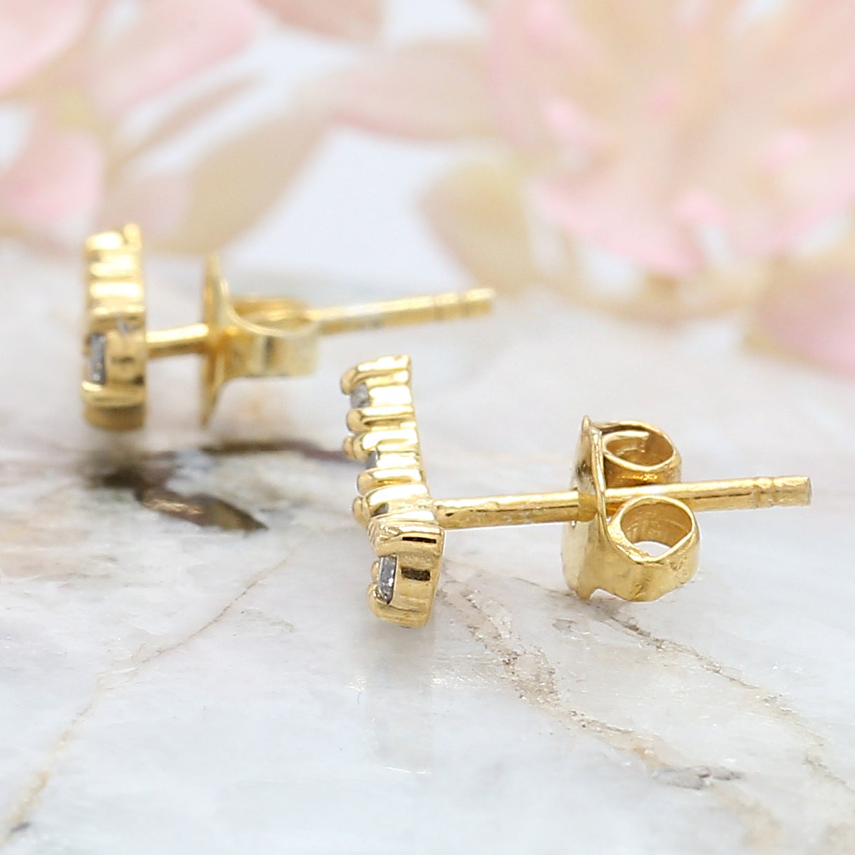 Salt And Pepper Round Diamond Earring 14K Solid Rose White Yellow Gold Engagement Wedding Gift Earring 0.30 CT KD941