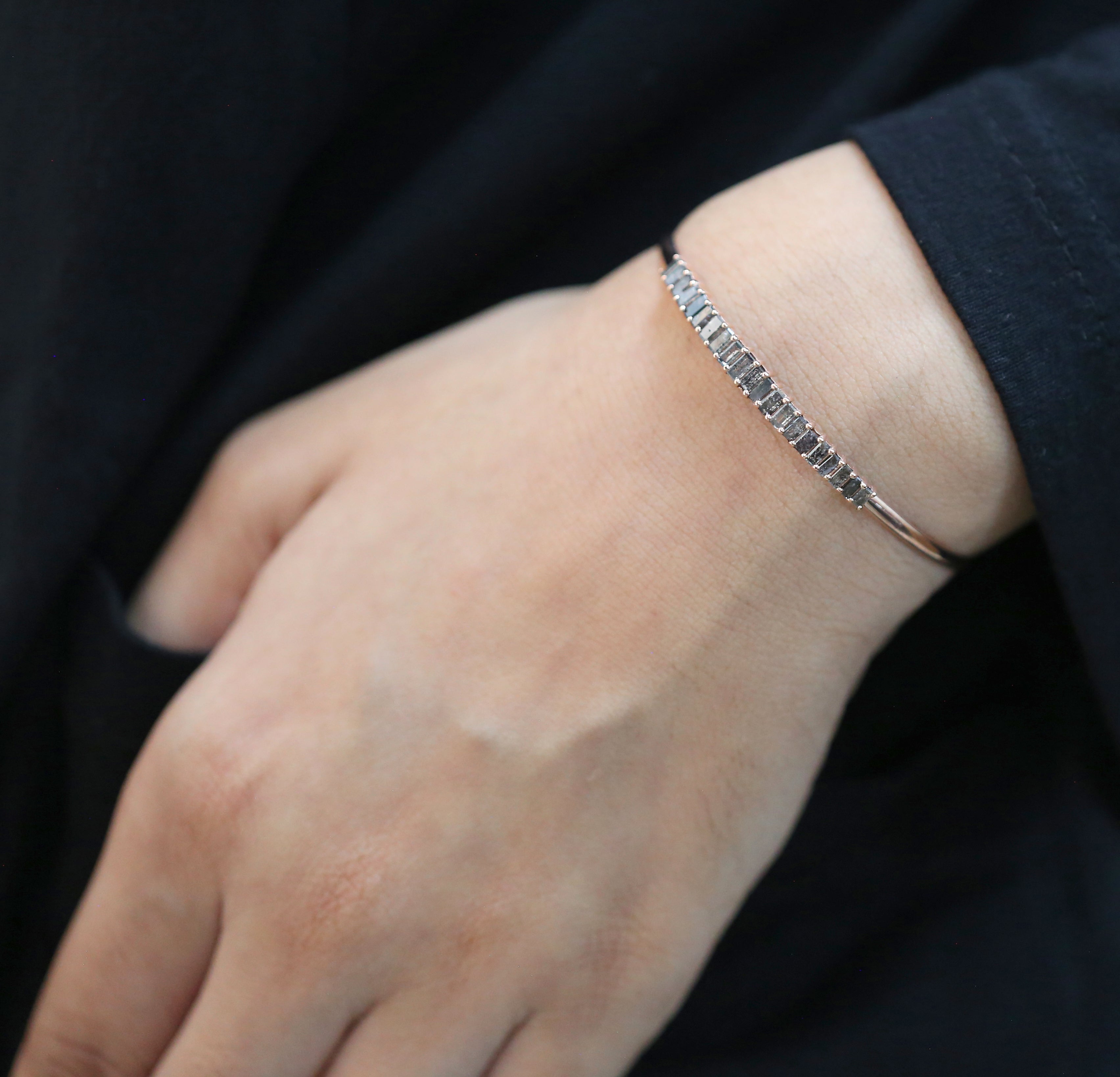 Salt and pepper diamond bracelet Clearance