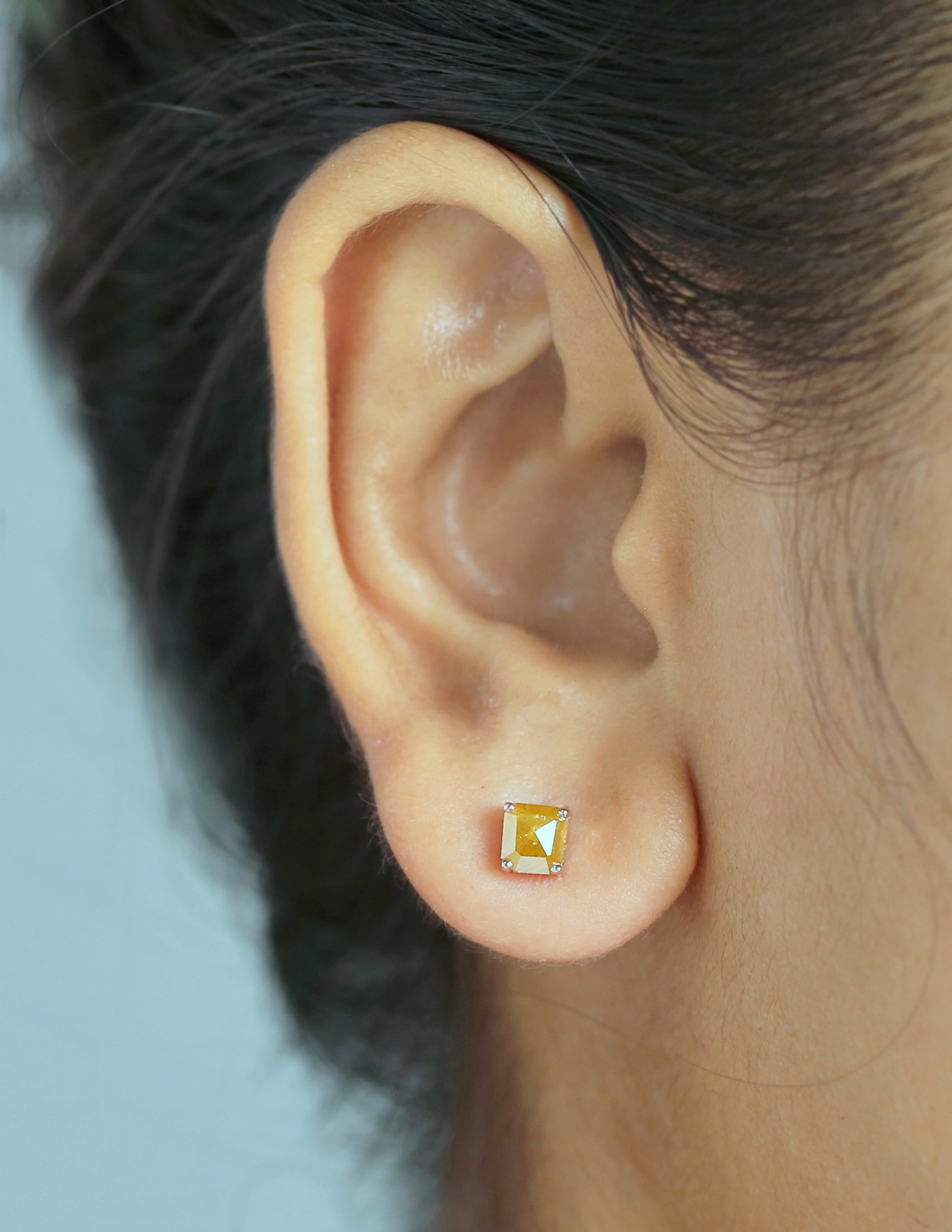 Radiant Yellow Color Diamond Earring Engagement Wedding Gift Earring 14K Solid Rose White Yellow Gold Earring 1.10 CT KDK1275