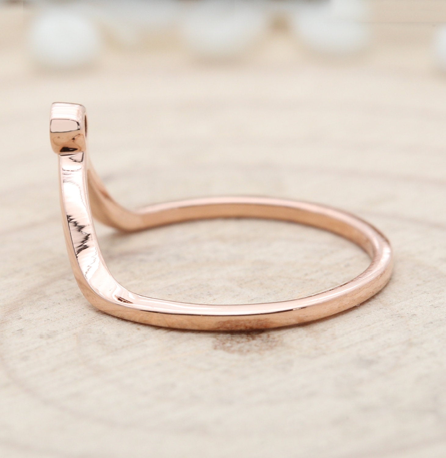 Salt And Pepper Round Diamond 14K Solid Rose Gold Ring Band Engagement Wedding Gift Band KD524