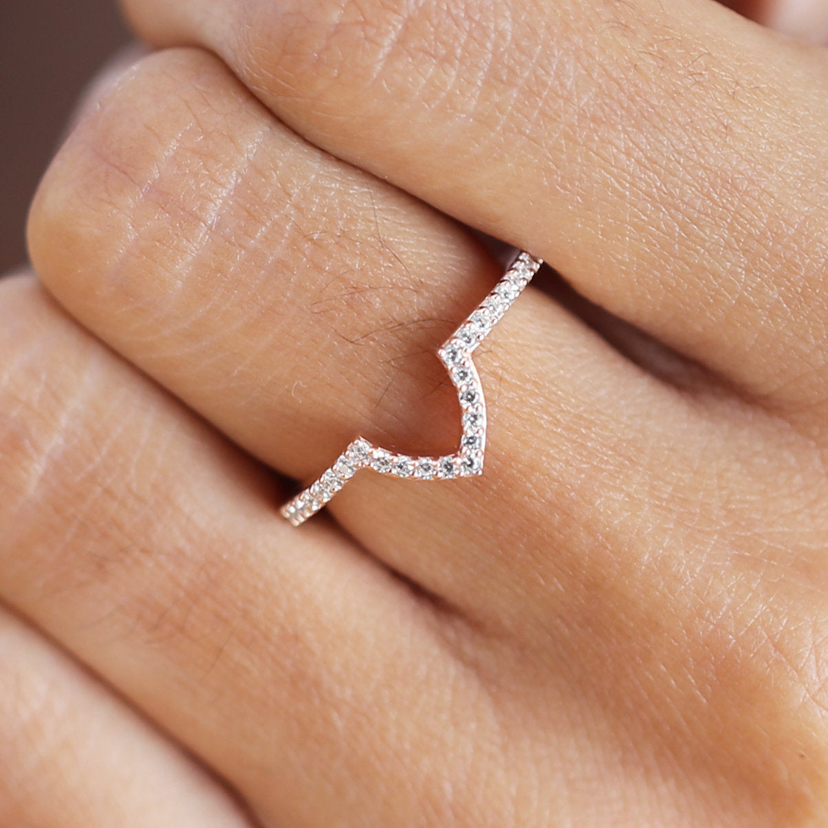 14K Rose Gold Band Salt And Pepper Round Diamond Ring Engagement Wedding Gift Ring KD829