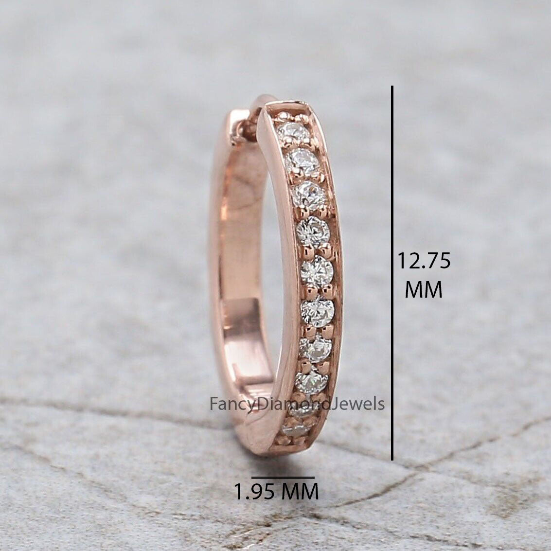 Natural Round White Diamond Nose Rings Engagement Wedding Gift ...